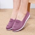 thumbnail image 4 of Vedolay Women's Platform Sneakers Women's Casual Shoes Fashion Solid Color Square Toe Summer Slip-On Sneakers,Purple 7, 4 of 5