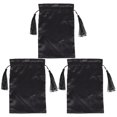 thumbnail image 1 of 3pcs Hair Extensions Packaging Satin Bags Drawstring Wig Bags Hair Storage Pouch, 1 of 7