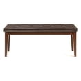 thumbnail image 1 of Pemberly Row Transitional Wood Backless Dining Bench in Brown, 1 of 2