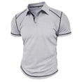 thumbnail image 5 of FhsagQ Chemises pour Hommes Chemises pour Hommes Boxeurs Comfortsoft Chemise Décontractée pour Hommes à Boutons Col à Revers Chemise de Couleur Unie Manche Courte Haut à Manches Chemise Chemises pour Hommes String Comfortsoft Gris TTG, 5 of 5