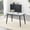 White & Black, variant on Mintazer 47.3 Inch Modern White Marble Vein Rectangular Dining Table with Tempered Glass Top & Black Table Edge, Minimalist Kitchen Table for 4-6 People, White & Black