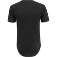 thumbnail image 2 of Ma Croix Mens Short Sleeve Raglan Longline Hip Hop Tee Crew Neck Curved Hem T Shirt, 2 of 4