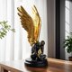 thumbnail image 2 of Adornos creativos de alas de ángel en 3D: elegante escultura de resina dorada para decoración del hogar y la oficina, regalo perfecto para amigos, 6,7 x 4,3 x 9,8 pulgadas, hermoso diseño, 2 of 5
