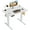 White, variant on JIOABL 40 x 24 inches Adjustable Electric Standing Workstation Desk for Home Office with T-Shaped Metal Support, Oak