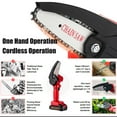 thumbnail image 6 of Wood Ranger Mini Chainsaw, 2025 Upgraded Electric 4 inch MINI Chainsaw, Cordless Portable Electric Chain Saw for Yard, Home and Garden, Wood Cutting, Tree Trimming (BLACK + 1*Battery), 6 of 8