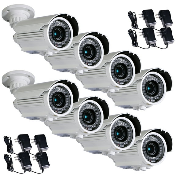 VideoSecu 8x Built-in 1/3 inch Sony CCD Effio Security Camera IR Day Night Vision 700TVL Varifocal 42 LEDs with 8 Power Supply BTV
