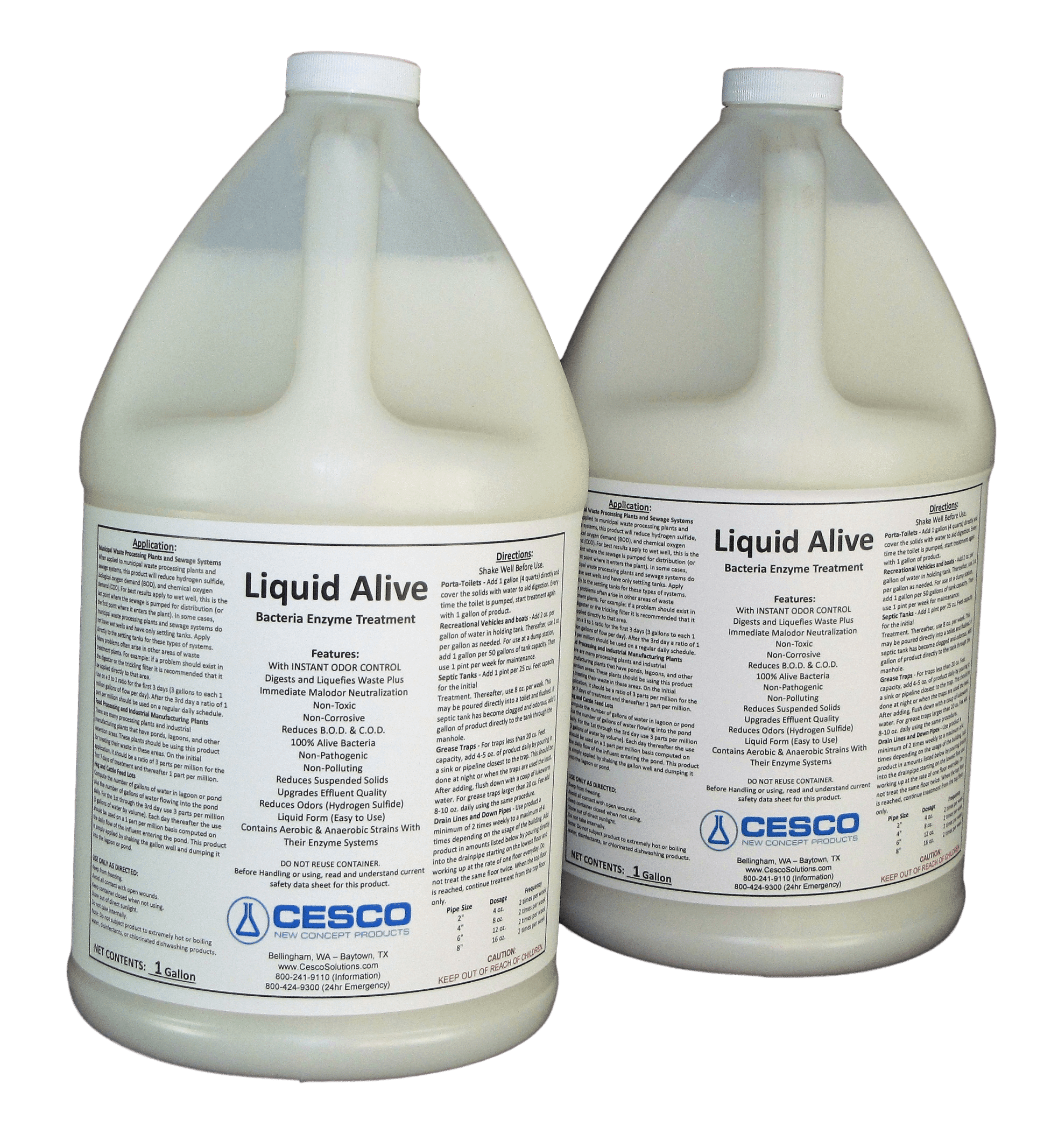 Liquid Alive Bacteria Enzyme Treatment for Septic RV Boat Odor
