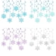 thumbnail image 2 of Dropship Pack of 8 Christmas Snowflake Swirls Hanging Decoration Hanging Swirls Snowflake Christmas Decoration Set for Holiday, 2 of 5