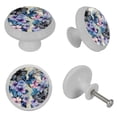 thumbnail image 4 of PhooArto Flower Butterfly Dragonfly Pattern 4 PCS Crystal Glass Cabinet Knobs, Drawer Kitchen Cabinets Dresser Cupboard Wardrobe Pulls Handle - Glowing in the Dark, 4 of 7