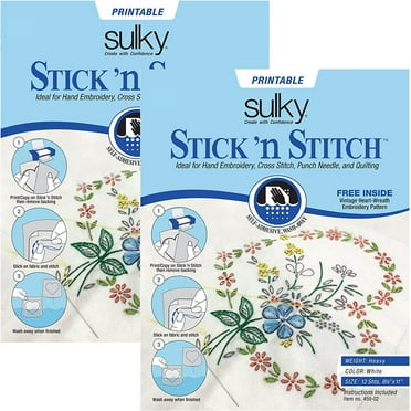 Bosal 8.5x11 Stick Stitch N Rinse Wash Away Stabilisator, 21,6 x 27,9 cm, 10 Stück, sonstiges, Mehrfarbig, Count (Pack of 1