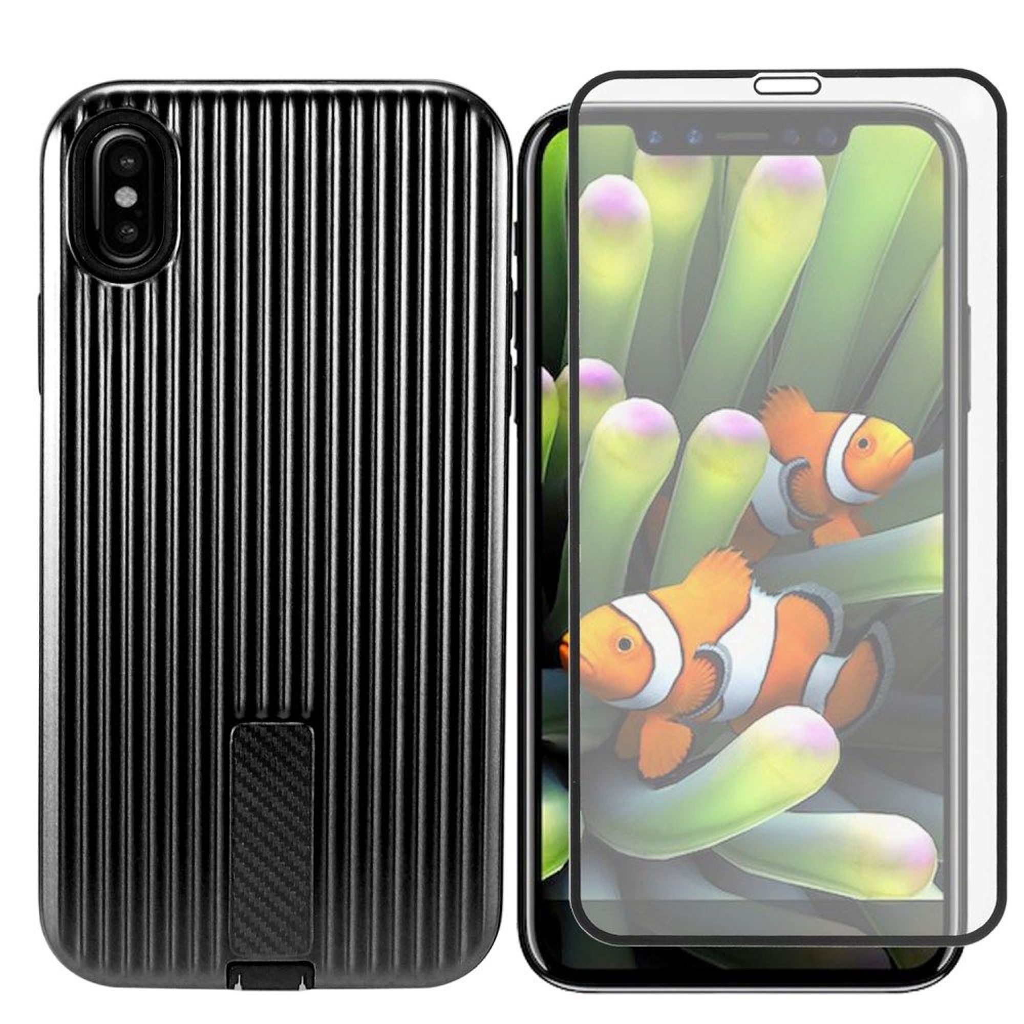 For Apple iPhone XR Case, by Insten With Tempered Glass Screen