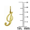thumbnail image 2 of Precious Stars 14K Yellow Gold Diamond-cut Cursive Letter Initial 'I' Pendant, 2 of 4