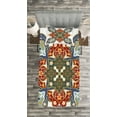 thumbnail image 3 of Ambesonne Oriental Quilted Bedspread Set 2 Pcs, Turkish Ottoman, Twin Size, Cadet Blue Turquoise, 3 of 3
