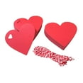 thumbnail image 2 of jifeng 100 Pieces Valentine Hang Tags Heart Shape Kraft Paper Tags for DIY Wrapping Red, 2 of 9