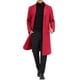 thumbnail image 2 of ABRIGOS CHIC para Hombres, Abrigo de Manga Larga con Cuello de Solapa y Abertura en la Espalda, Talla 2XL Burdeos, 2 of 7