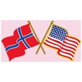 thumbnail image 2 of CafePress - Norwegian American Flags Body Suit - Baby Light Bodysuit, Size Newborn - 24 Months, 2 of 4