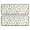 Dinosaur and Silhouette White Pattern, variant on Dinosaur and Text Beige Pattern Anti Fatigue Kitchen Rugs Set Of 2, Non Slip Washable Decorative Floor Mats for Sink Laundry and Home Use, 17"x47"