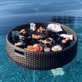 thumbnail image 1 of Rattan Tray Nordic Fruit Storage Plate Handmade Water Swimming Accessories Pool Drink Cup Stand Float Party Beverage Mattresses zhangmengya LED, 1 of 2
