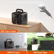300W portable power station, 259Wh Solar Generator, RVs, hiking, and as a home emergency backup power source.