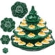thumbnail image 1 of Bandeja de Huevos Rellenos de Árbol de Navidad | Bandeja de cerámica verde festiva con tapa | Contiene 24 huevos | Plato de servir reutilizable para fiestas | Diseño brillante en forma de planta |, 1 of 4