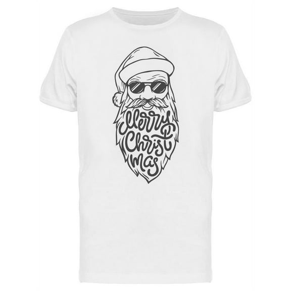 Cool Santa Merry Christmas T-Shirt Men -Image by Shutterstock, Male 3X-Large