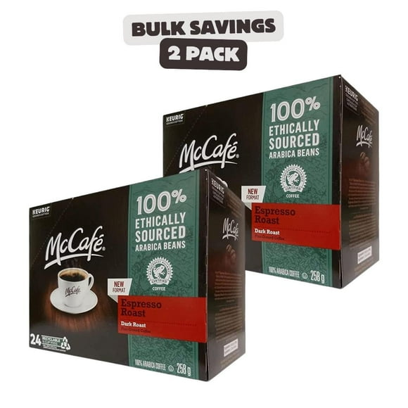 2 x McCafe Mccafé Espresso Roast Dark Single Serve Keurig Certified Recyclable K-Cup Pods for Keurig Brewers, 96 Count