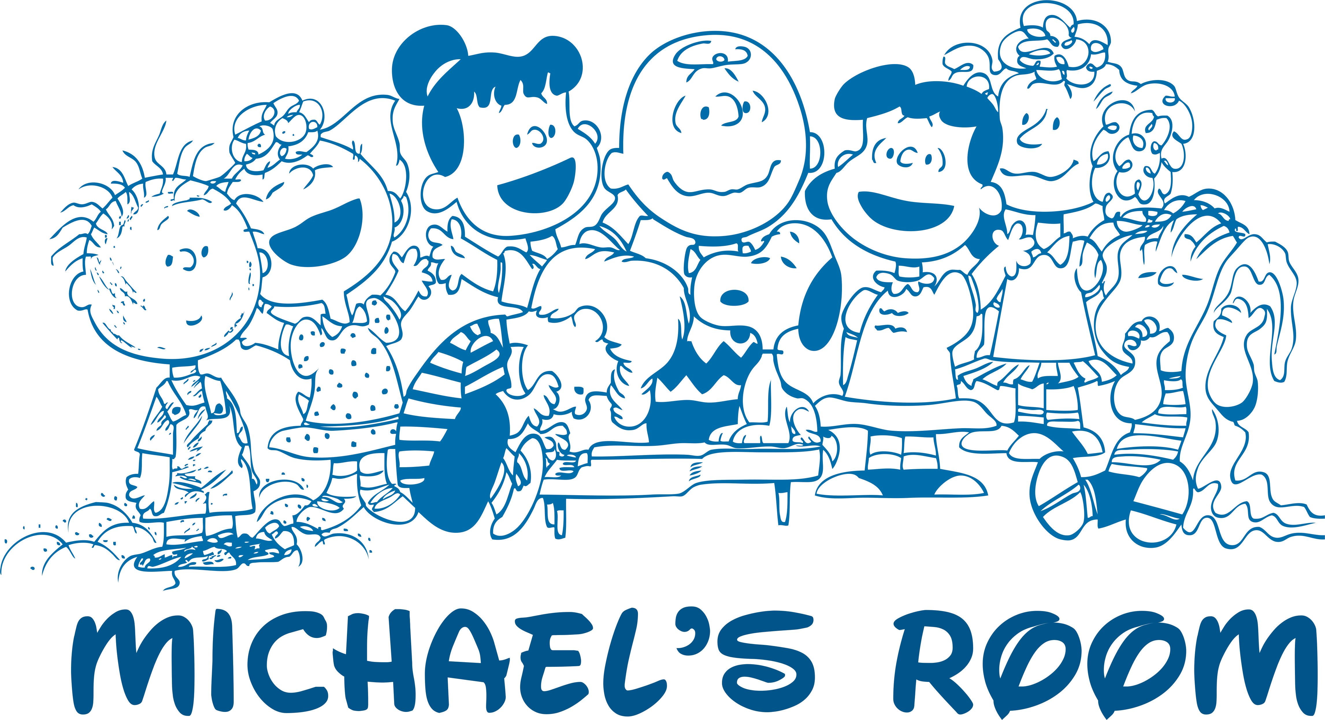 Snoopy Charlie Brown Peanut Friends Customized Wall Decal Custom