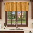 thumbnail image 6 of 2 Pack Valances for Window, Orange Spring Leaves Short Curtains for Kitchen Bedroom Living Room, Pastoral Botanical Striped Flowers Rod Pocket Small Window Treatment Valance Drapes 42 x 18 Inch, 6 of 8