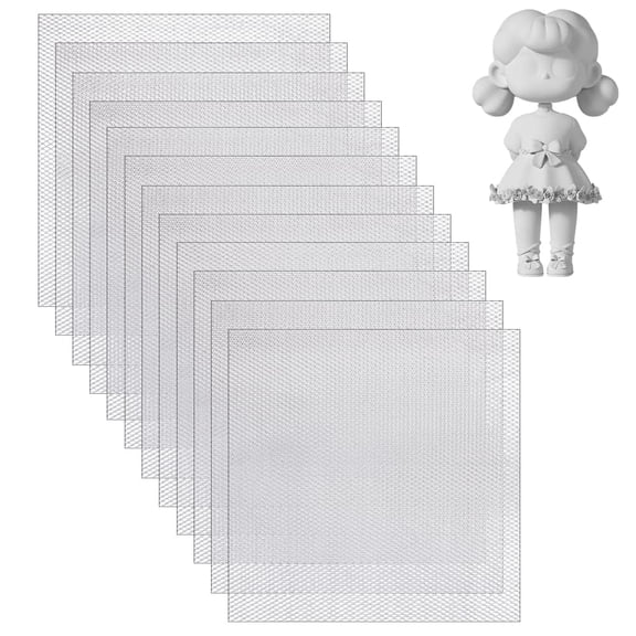 12Pcs Aluminum Wire Mesh 9.9x9.9 Inch Sculpting Mesh Sheet for Sculpting Clay Craft Metal Window Screen Net Small Hole Aluminum Net Sheet for Arts Craft Metal DIY Projects Home Decor DIY