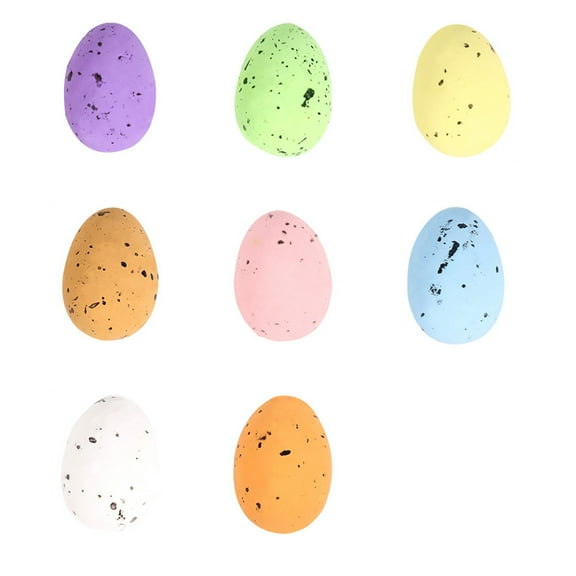100pcs Mini Easter Foam Eggs Speckled Pastel Easter Eggs Small Decorative Artificial Easter Bird Eggs For Easter Basket Fillers Party Gift Spring Home Wedding Table DEcor