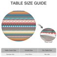 thumbnail image 6 of Bright Tribal Striped Pattern Round Fitted Tablecloth with Elastic Edge,Dining Table Cover Waterproof,Outdoor Round Tablecloth for Camping,Dining,Indoor and Outdoor, 6 of 7