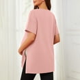 thumbnail image 2 of Womens Tops Short Sleeve Summer Tops For Women Casual Maternity Split Side Pregnancy Blouses Loose Fit Maternity Clothes Womens T Shirts, 2 of 4