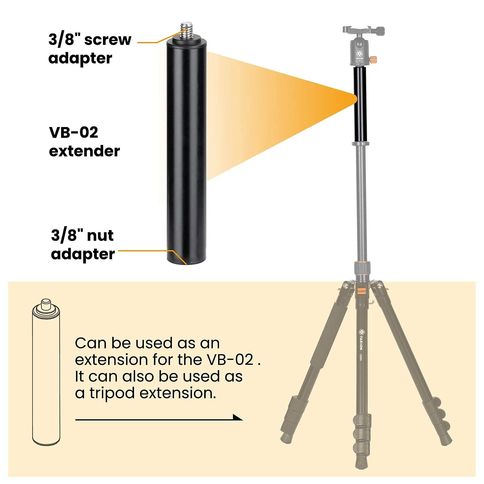 Tripod Extension Pole Tripod Extension Tube Handheld Telescopic for