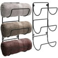 thumbnail image 1 of Sorbus Wall Mounted Metal Towel Rack Holder for Bathroom 2-Pack (Black), 1 of 6