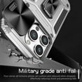 thumbnail image 3 of Allytech iPhone 12 Pro Case with Kickstand, Sliding Camera Lens Protector Rugged Hybrid Military Grade Shockproof Bumper Phone Case for Apple iPhone 12 Pro - Silver, 3 of 10