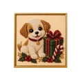 thumbnail image 2 of Christmas Puppy with Gift Box Gem Bead Painting Kit, DIY Pearl Art Set with Photo Frame, Easy‑to‑Make Holiday Craft, Handmade Wall Decor for Adults, 2 of 6