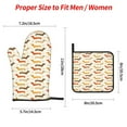 thumbnail image 2 of Haiem Dachshund Print Extra Long Oven Mitts and Pot Holders 4pc Sets: Heat Resistant Silicone Oven Mittens with Mini Oven Gloves and Hot Pads Potholders, 2 of 6