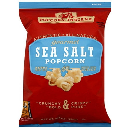 Popcorn, Indiana Touch Of Sea Salt Popcorn, 5.4 oz (Pack of 12)