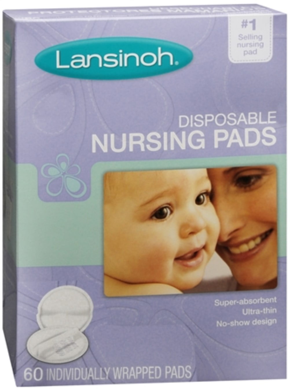 Lansinoh Nursing Pads Disposable 60 Each (Pack of 3)