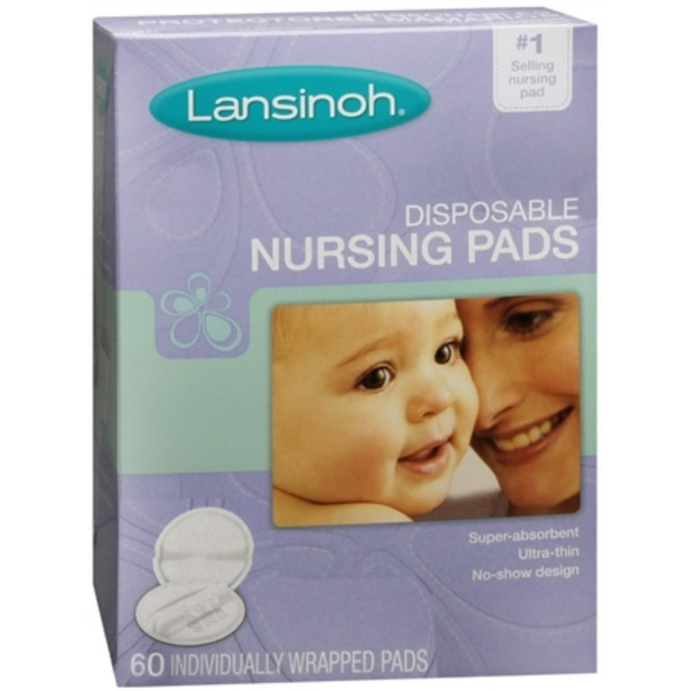 60 count Lansinoh Stay Dry Disposable Nursing Pads Waterproof