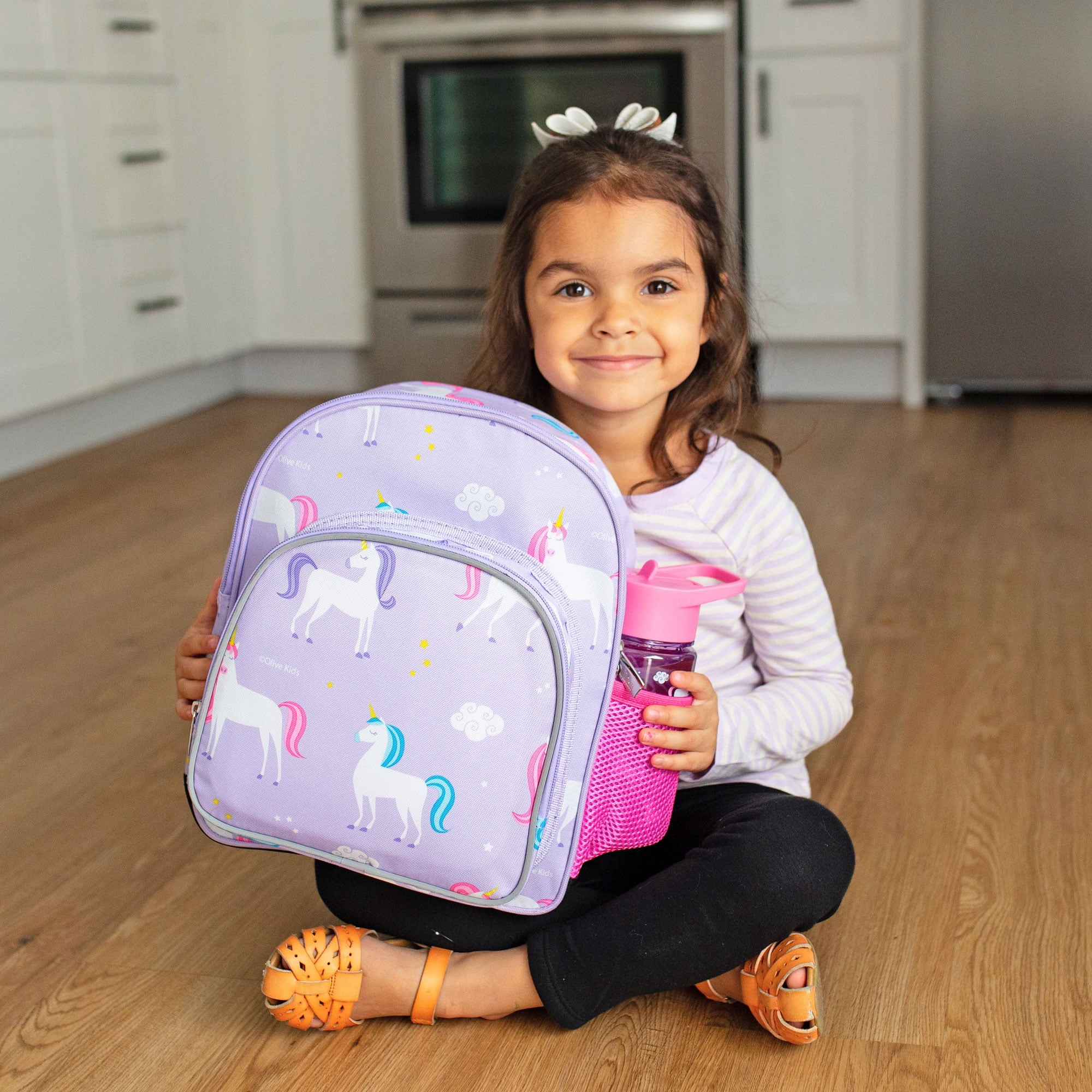 Wildkin Kids 12 Inch Backpack for Toddler Boys and Girls, Insulated Front Pocket (Unicorn Purple)
