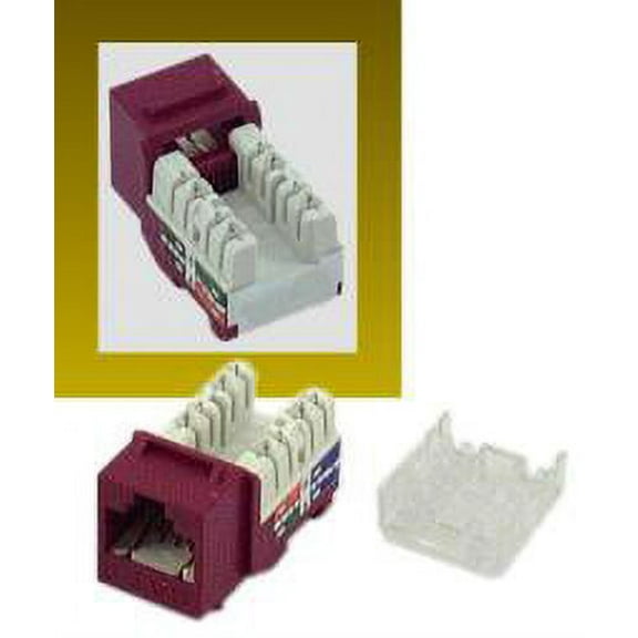 IEC RH4508F-MT-RDL6 RJ4508 Female Narrow Keystone Connector Red Category 6