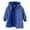 Blue, variant on Children's Girls Boys Winter Jackets Velvet Lined Windbreaker Fleece Floral Print Coats Long Sleeved Hooded Casual Outdoor Outwear Yellow 10 Years