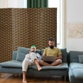 thumbnail image 5 of Dkelincs 4 Panel Room Dividers and Folding Privacy Screen Wooden Partition Wall Divider Portable Freestanding Privacy Wall, Stack, 5 of 6