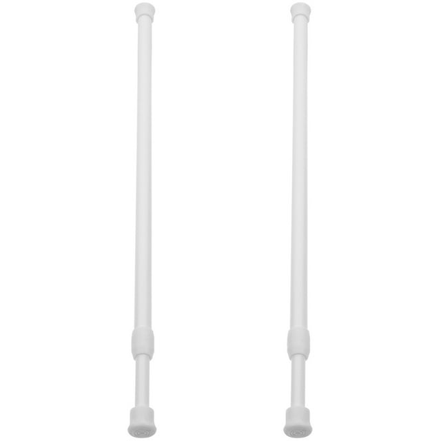 MasteelfCA 2pcs Window Bar Extendable Closet Tension Rod Spring Loaded Curtain Rod Bar