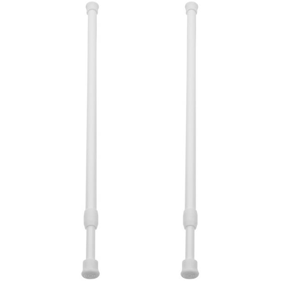 MasteelfCA 2pcs Window Bar Extendable Closet Tension Rod Spring Loaded Curtain Rod Bar