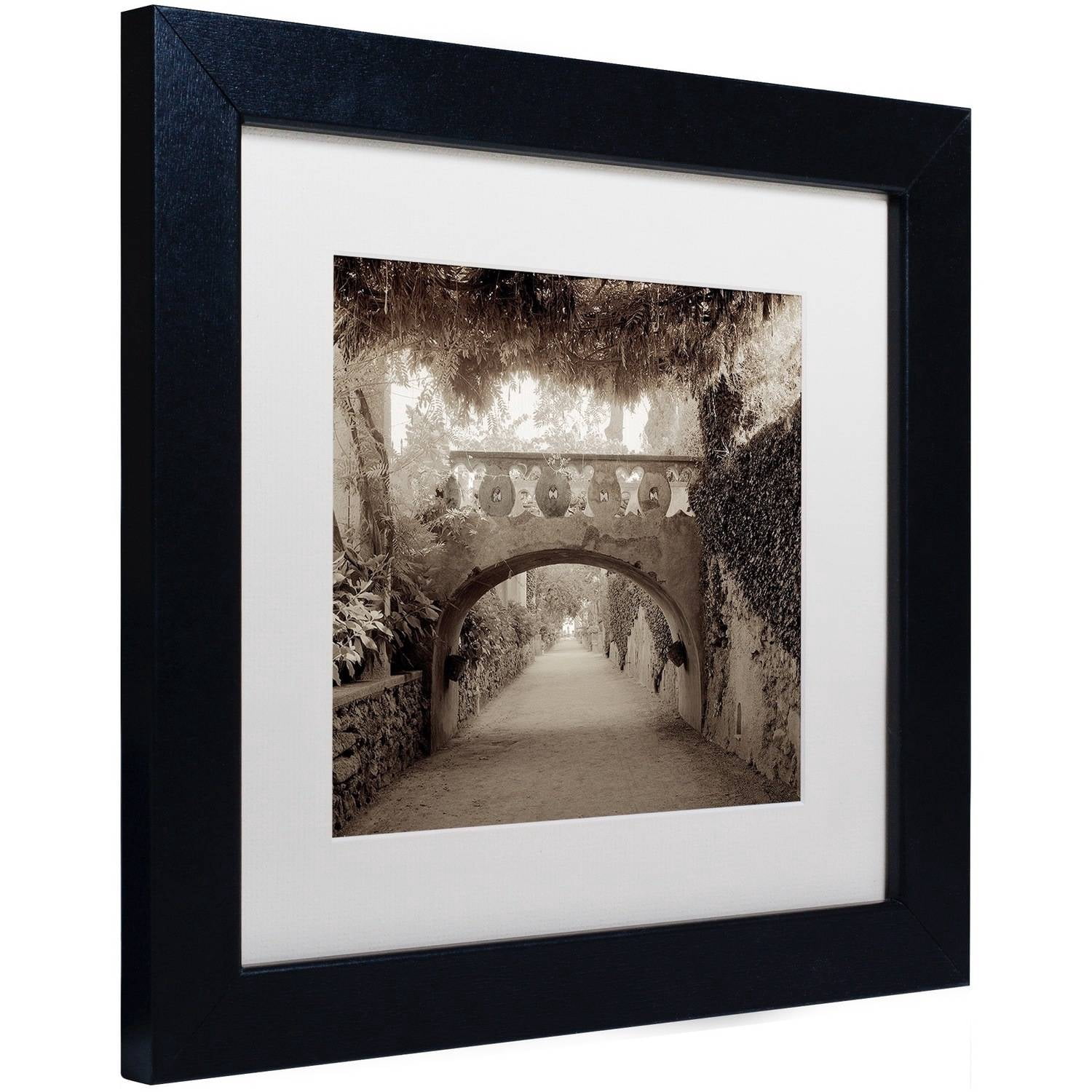 Trademark Fine Art "Giardini Italiano VI" Canvas Art by Alan Blaustein, White Matte, Black Frame