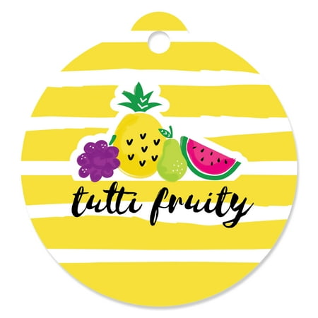 - Tutti Fruity - Frutti Summer Baby Shower or Birthday Party Favor Gift Tags (Set of 20)
