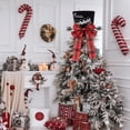 thumbnail image 3 of Christmas Tree Topper Hat, Bow Tie Christmas Tree Topper, Bowler Hat Hat for Christmas Tree Decorations Desktop Ornaments Party Decoration Supplies, 3 of 8