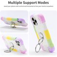 thumbnail image 5 of Compatible with iPhone 13 Pro Max Case 6.7 Inch with Ring Stand, Heavy-Duty Military Grade Shockproof Phone Cover with Magnetic Car Mount for iPhone 13 Pro Max. (Rainbow White), 5 of 12